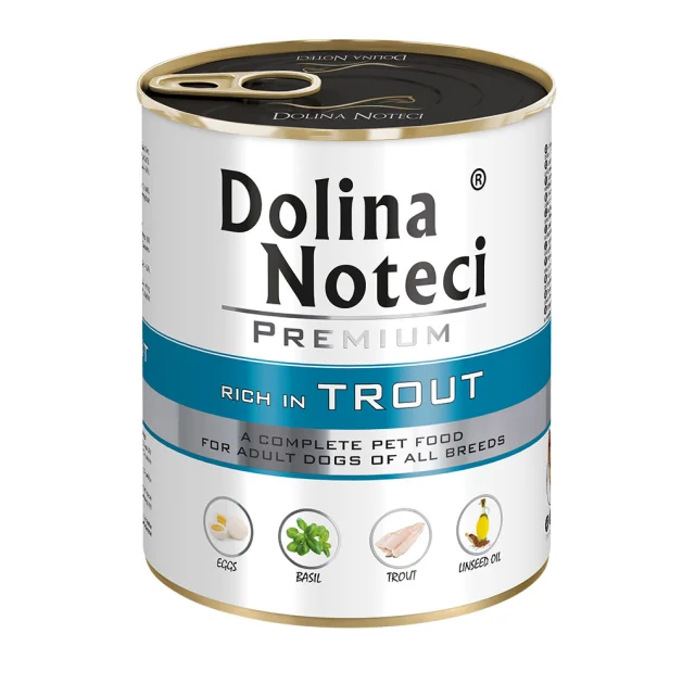 Консервований корм Dolina Noteci Premium для собак, форель, 800 г