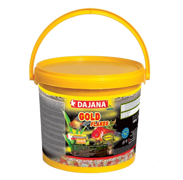 Корм Dajana Gold Flakes у пластівцях для золотих рибок та декоративних карасів, 5 л / 1 кг