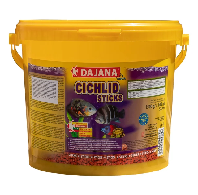Корм Tetra Cichlid Sticks для великих та середніх цихлідів в пелетах, 5 л / 1.6 кг