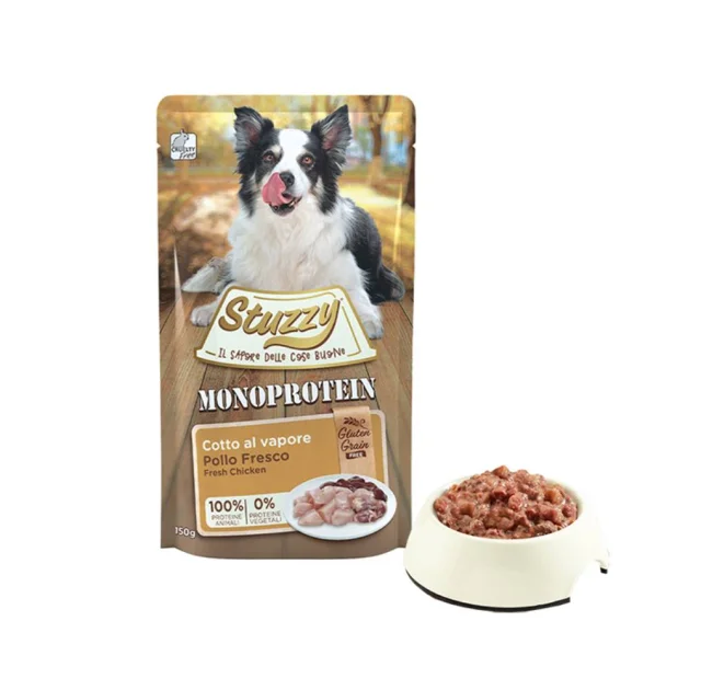 Вологий беззерновий корм для собак Stuzzy Monoprotein, курка, 12 шт, пауч 150 г
