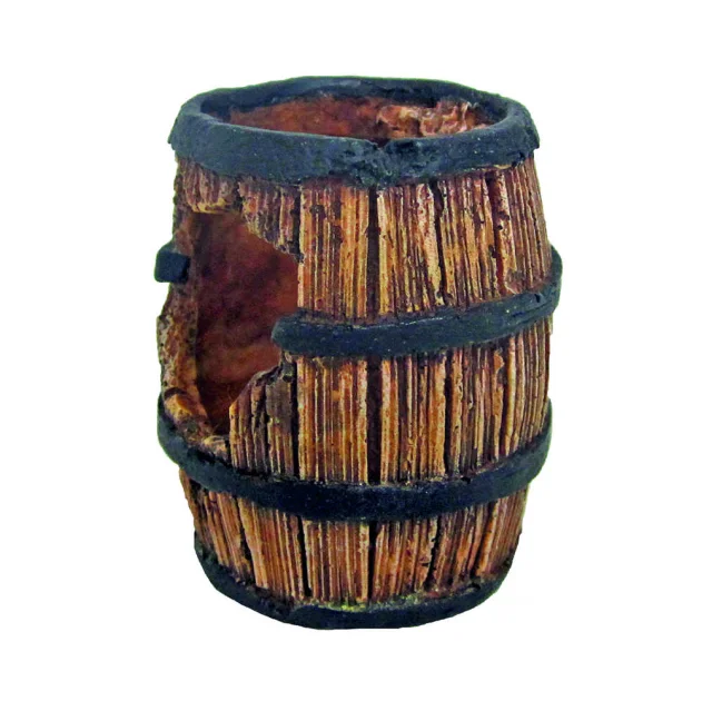 Декорация керамическая Amtra Бочка деревянная, для аквариумов, керамика, 5 × 5 × 5.8 см