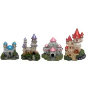 Декорация керамическая Amtra Замок цветной, для аквариумов, ассортимент 4 вида, керамика, 7.5 × 7 мм, 9 × 10 мм, 10 × 13 мм