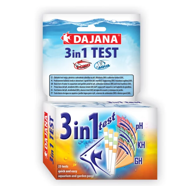 Тест для води Dajana Test 3 in 1, для pH, KH, GH