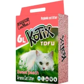 Соєвий наповнювач Kotix Tofu для котів, з ароматом меду та персика, 6 л