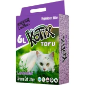 Соєвий наповнювач Kotix Tofu для котів, з ароматом лаванди, 6 л
