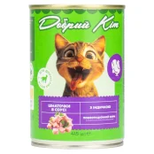 Вологий корм Добрий Кіт для дорослих котів, шматочки з індичкою в соусі, 415 г