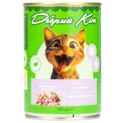 Вологий корм Добрий Кіт для дорослих котів, шматочки з птицею в соусі, 415 г