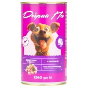 Вологий корм Добрий Пес для дорослих собак, шматочки з індичкою в соусі, 1240 г