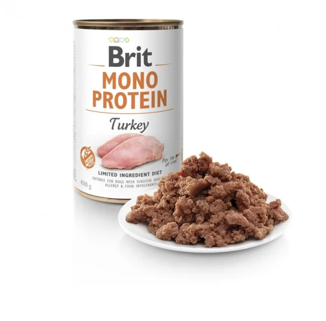 Консерва Brit Mono Protein Dog, для собак, з індичкою, 400 г