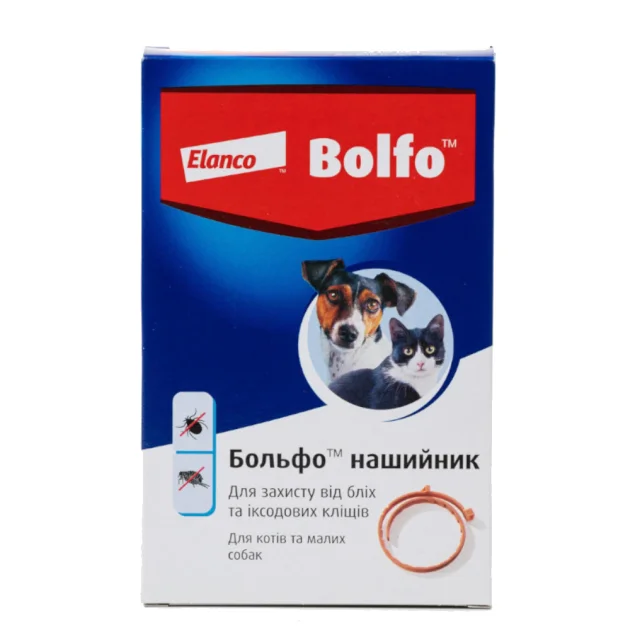 Ошейник Elanco Bolfo против блох и клещей для кошек и собак, 35 см