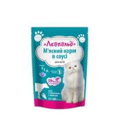 Консерва Леопольд для котов с телятиной и овощами в соусе, 100 г, Акция