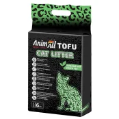 Соевый наполнитель AnimAll Tofu Green Tea с ароматом зеленого чая, для кошек, 6 литров (2,6 кг)