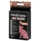 Соевый наполнитель AnimAll Tofu Peach с ароматом персика, для кошек, 6 литров (2,6 кг)