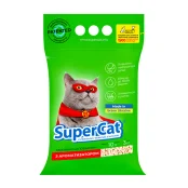 Наполнитель для туалета Super Cat с ароматом 3 кг, зеленый