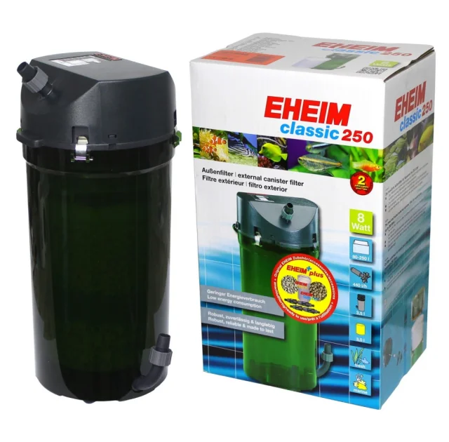 Зовнішній фільтр EHEIM classic 250 Plus Media для прісноводних і морських акваріума