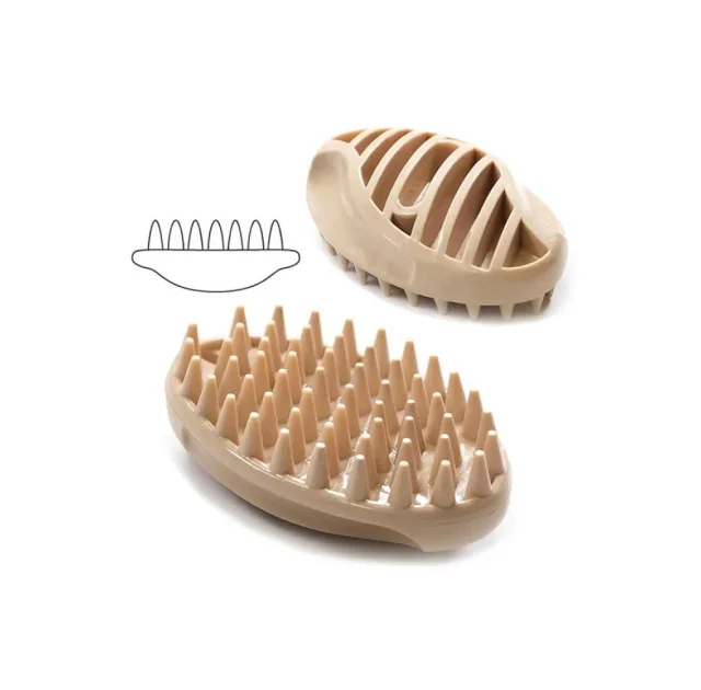 Силіконова щітка DoggyMan Rubber Brush для собак і котів з короткою шерстю, 6.5×10.5×3.5см