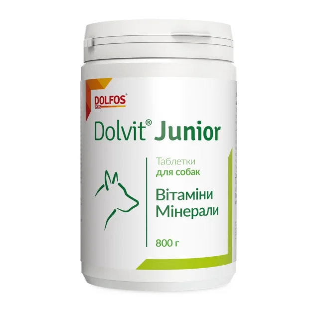 Пищевая добавка Dolfos Junior для обеспечивания физиологическое развития мышечной массы для щенков, 800 г, 510 шт