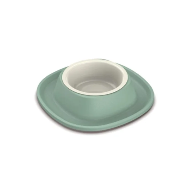 Миска пластиковая Georplast Soft Touch с мягким ковриком для кошек и собак, 28×28×5,5 см