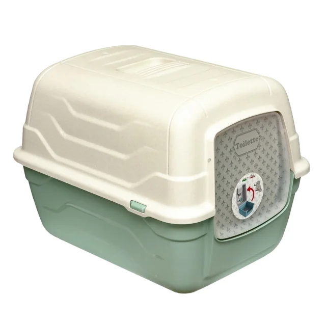 Закритий туалет Georplast RotoToilet для котів, з фільтром і лопаткою, 52×40×40 см