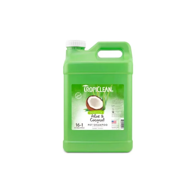 Шампунь TropiClean Aloe & Coconut Pet "Алое и кокос" для собак и кошек, 9,5 л