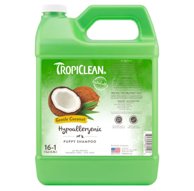 Шампунь TropiClean Gentle Coconut Pet "Ніжний кокос" для кошенят і цуценят 3,8 л