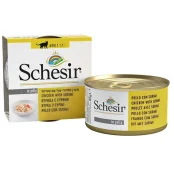 Консерви Schesir Chicken Surimi натуральні, для котів, філе курки з сурімі в желе, банку 85 г