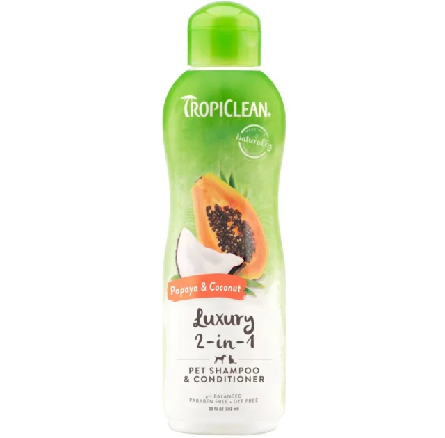 Шампунь-кондиціонер Tropiclean Papaya and Coconut 2 в 1; 592 мл.