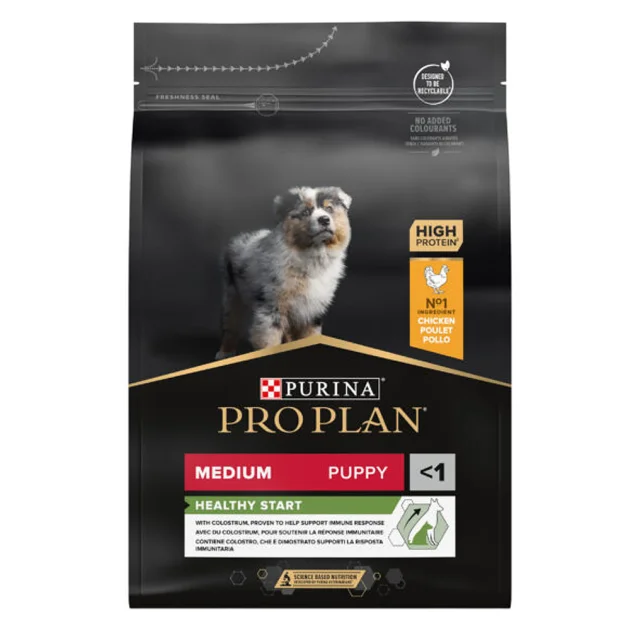 Сухий корм Purina Pro Plan Dog Medium Puppy OptiStart для цуценят середніх порід, з куркою, 3 кг