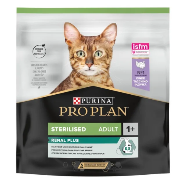 Сухий корм Purina Pro Plan Cat Sterilised Turkey для стерилізованих котів, з індичкою, 400 г