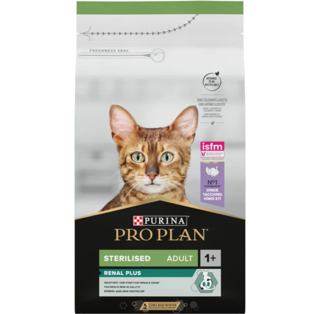Сухой корм Purina Pro Plan Cat Sterilised Turkey для стерилизованных кошек, с индейкой, 1.5 кг