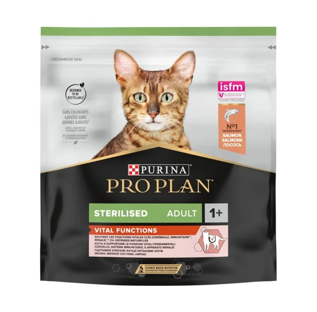 Сухий корм Purina Pro Plan Cat Sterilised Salmon для стерилізованих котів, з лососем, 400 г