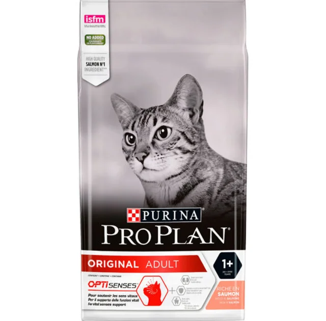 Сухой корм Purina Pro Plan Cat Original Adult Salmon для кошек, с лососем, 1.5 кг