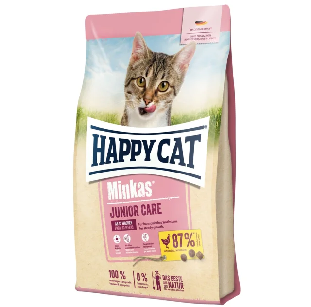 Сухой корм Happy Cat Minkas Junior Care для котят, со вкусом птицы, 10 кг
