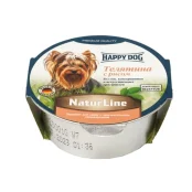 Вологий корм Happy Dog NaturLine для дорослих собак до 10 кг з чутливим травленням, з телятиною, 85 г