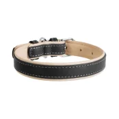 Нашийник Waudog Soft чорний верх, ширина 35 мм, довжина 57-71 см