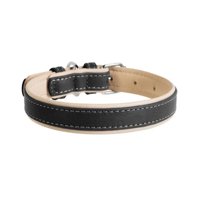Ошейник Waudog Soft черный верх, ширина 35 мм, длина 57-71 см