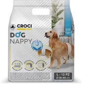 Підгузник-пов'язка Croci для псів, розмір L, обхват 50-60 см, 12 шт