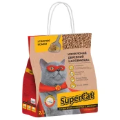 Древесный наполнитель SuperCat для туалета стандарт, 2.1 кг