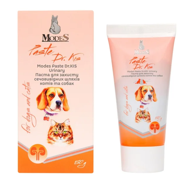 Паста Modes Paste Dr.Kis Urinary для защиты мочевыводящих путей кошек и собак, 50 г