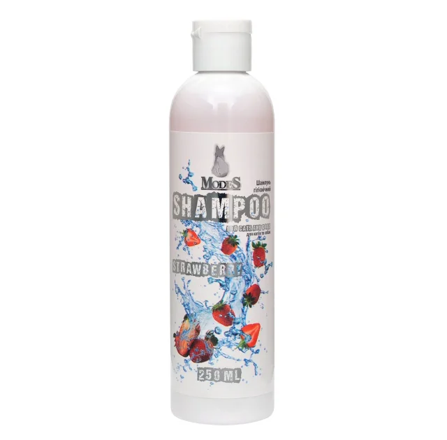 Шампунь Modes Shampoo Strawberry для котів та собак, з ароматом полуниці, 250 мл