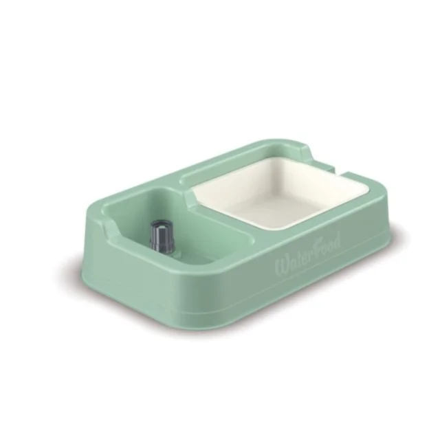 Миска Georplast Waterfood для корму, для собак і котів, з адаптером під пляшку для води, 34×20.5×7 см