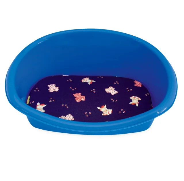 Лежак Georplast Lettino для собак и кошек, пластиковый с подушкой, 46×35×18 см, цвета в ассортименте