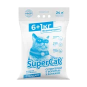 Древесный наполнитель SuperCat Стандарт для кошачьих туалетов, 6+1 кг