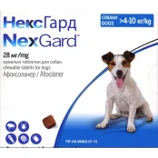 Таблетки Boehringer Ingelheim НексГард від бліх і кліщів для собак M, 4-10 кг, ціна за 1 таблетку