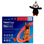 Таблетки Boehringer Ingelheim NexGard Spectra проти паразитів для собак XL, 30-60 кг, 3 таблетки (упаковка)