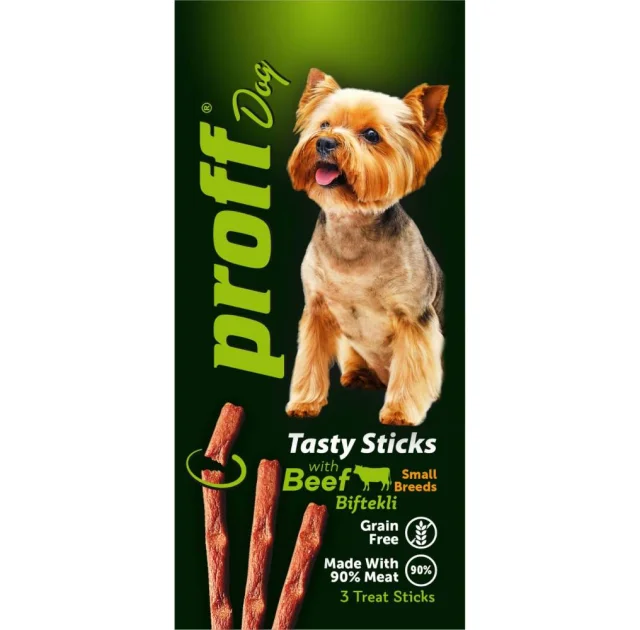 Жевательное лакомство Proff Dog для собак малых пород, стиксы, с говядиной, 3×5г