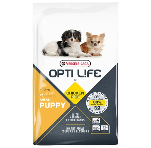 Сухий суперпреміум корм Versele-Laga Opti Life Puppy Mini для цуценят міні та малих порід курка, 7.5 кг