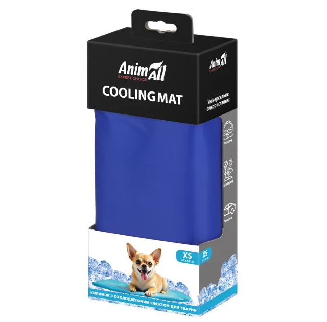 Охлаждающий коврик AnimAll для животных, размер XS, 40×50 см