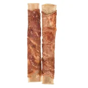 Лакомство Flamingo СНЕК R'HIDE, жевательные ребрышки обернутые мясом утки, для собак, 180 г (6 шт, 15 см)