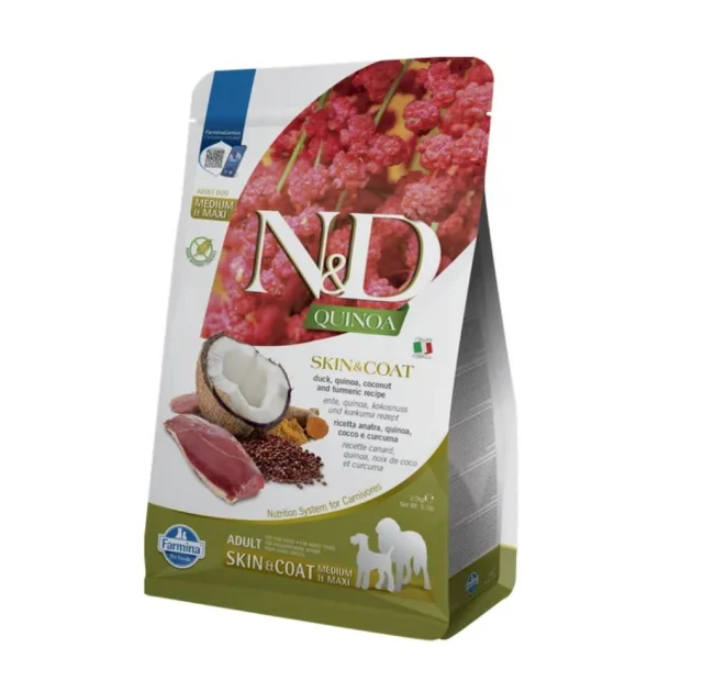 Сухой корм Farmina ND диетическое питание для собак, при пищевой аллергии с уткой, киноа, кокос и куркума, 2.5 кг